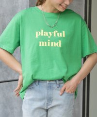 ad thie/ロゴプリントTシャツ　Tシャツ　カットソー　トップス　半袖　レディース　ロゴ　カジュアル　コットン　お家コーデ　ロゴT　ゆったり　クルーネック　新色/505910695