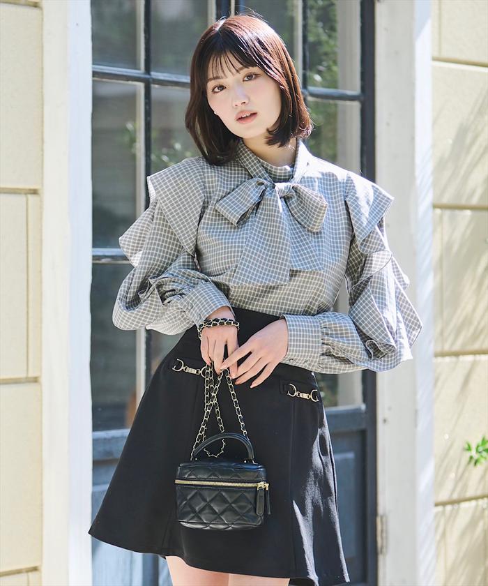 セール 30%OFF】ダブルフリルボウタイブラウス(505971065