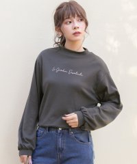 ad thie/スムースプチハイネックロゴプリントロングTシャツ/505910723