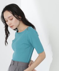 NATURAL BEAUTY BASIC/ベーシックリブニットシリーズ ショルダーボタン/505970549