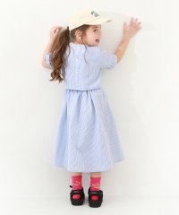 devirock/総柄バックスリットロングワンピース 子供服 キッズ 女の子 半袖ワンピース ノースリーブワンピース ワンピース /505226053