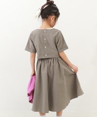 devirock/バックスリットロングワンピース 子供服 キッズ 女の子 半袖ワンピース ノースリーブワンピース ワンピース /505226054