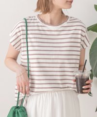 ad thie/コットン100％・フレンチスリーブ ボーダーTシャツ/505938000