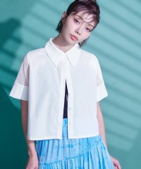 miette/メッシュ切替半袖ショートシャツ/505971643