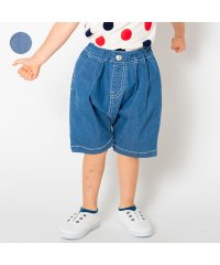 moujonjon/【子供服】 moujonjon (ムージョンジョン) ストレッチデニム6分丈タックハーフパンツ 90cm～140cm M33104/505971850