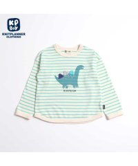 KP BOY/KPBOY(ケーピーボーイ)恐竜ボーダー長袖Tシャツ(100～110)/505920664