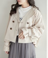 OLIVE des OLIVE/ブローチ付後ろプリーツショートコート レディース アウター オフィス 春アウター/505958838