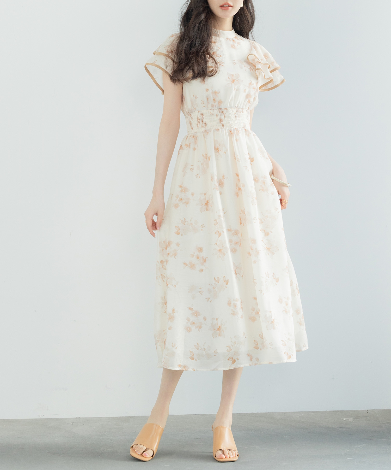 パピヨンモチーフ☆【DIOR】ショート ベルテッド シャツドレス パピヨンモチーフ☆【DIOR】ショート ベルテッド シャツドレス