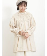 Samansa Mos2/【Water less Linen】前後2WAYギャザーチュニック/505974885