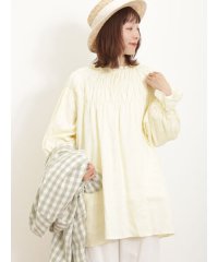 Samansa Mos2/【Water less Linen】前後2WAYギャザーチュニック/505974885