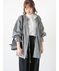 Samansa Mos2/【Water less Linen】前後2WAYギャザーチュニック/505974885