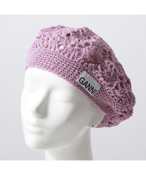 セール】GANNI ベレー帽 A4556 5863 メタリック Beret(505975241 セール】GANNI ベレー帽 A4556 5863 メタリック Beret(505975241