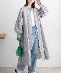 ad thie/アドティエ ad thie 【2024SS新作】無地・ストライプ ボリュームスリーブシャツワンピース/505976006
