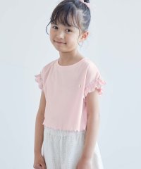 ROPE' PICNIC　KIDS/【KIDS】クロップドフリルスリーブTシャツ【WEB限定カラー：ピンク】/505976012