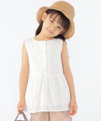 SHIPS KIDS/SHIPS KIDS:100～130cm / レース ペプラム ノースリーブ ブラウス/505976177