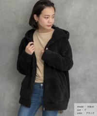 ad thie/アドティエ ad thie ボアフードパーカー ルームウエア ジッパー フード もこもこ 部屋着 リラックス あったか 秋冬 レディース/505937915