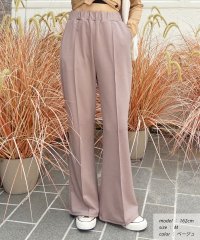 ad thie/アドティエ ad thie セミフレアパンツ センターシーム ウエストゴム カラー 裾広がり レディース 秋 冬/505937917