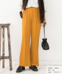 ad thie/アドティエ ad thie セミフレアパンツ センターシーム ウエストゴム カラー 裾広がり レディース 秋 冬/505937917