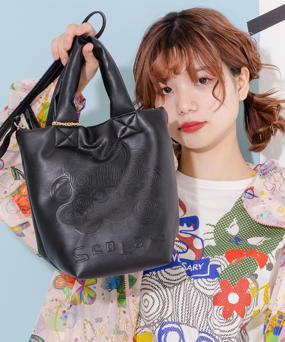 楽天市場】SCM サガラ刺繍 縦型 トート レディース Sちゃんまん