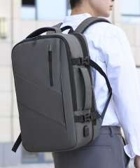 ninon/フロージュ florge 【容量拡張ファスナー付】【防水】ボックス型大容量ビジネスリュックサック/バックパック/トラベルバッグ/505977583