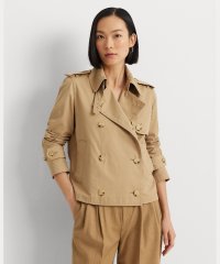 LAUREN RALPH LAUREN/ショート ダブルブレステッド ツイル トレンチ コート/505978061