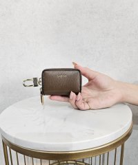 UNGRID bag/アングリッド Ungrid 配色パイピング スマートキーケース 車 ダブルファスナー ダブル ポケット キーチェーン ファスナー カラビナ ギフト/505834155