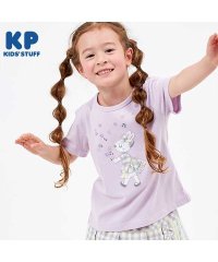 KP/KP(ケーピー)チェックのmimiちゃんアップリケ半袖Tシャツ(100～130)/505921096