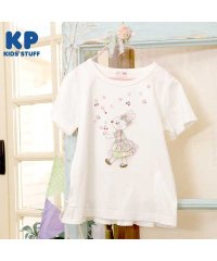 KP/KP(ケーピー)チェックのmimiちゃんアップリケ半袖Tシャツ(140～160)/505921097