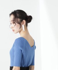 NATURAL BEAUTY BASIC/バックオープンリブニット/505968060