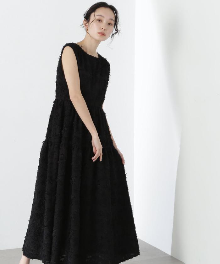 セール 50%OFF】アブストラクトカットジャガードワンピース