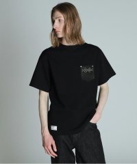 Schott/LEATHER POCKET DIAMOND STUDS T－SHIRT/レザーポケット ダイヤモンドスタッズ Tシャツ/505982621