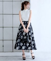 JULIA BOUTIQUE/ニットドッキング花柄ワンピース[即納]24031/505983190