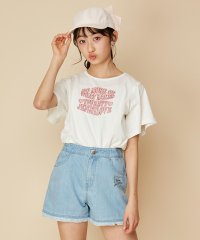 2way肩あきラメロゴTシャツ