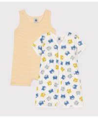 PETIT BATEAU/プリントショートロンパース２枚組/505984585