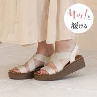 Vivian/厚底コンフォートゴムフィットサンダル/505984877