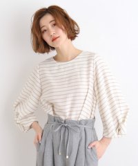 grove/麻調メッシュ袖ねじりブラウス/505984912