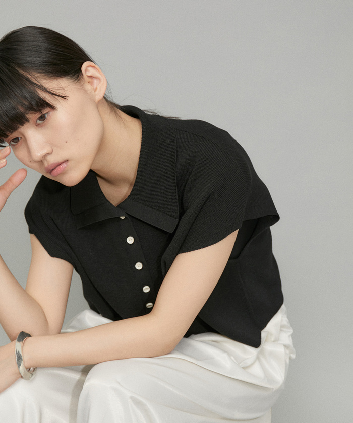 アダムエロペ WEB限定サステナブルニットポロTEE WEB限定・サステナブル・追加】ニットポロTEE(505985084