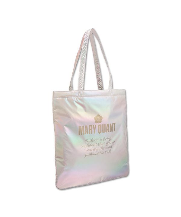 マリークワント MARY QUANT ゴールドロゴプリント トート