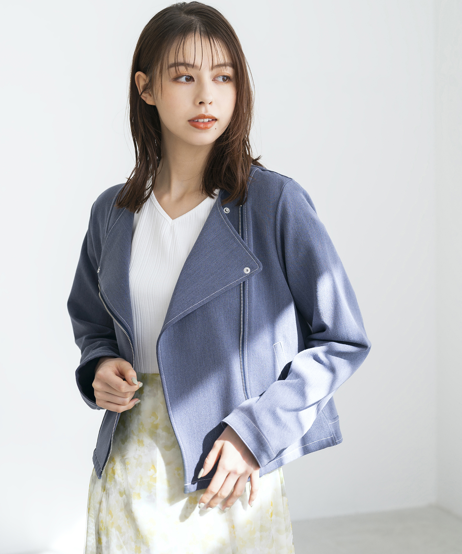THOMAS ZIP UP DENIM JK－A(505471420) | スライ(SLY) - d fashion