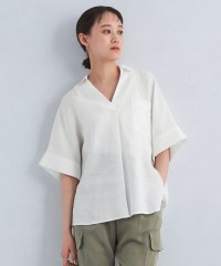 green label relaxing/［size SHORTあり］フレンチリネン スキッパー 5分袖 シャツ/505985631