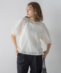 ketty/ラッセルストライプレースブラウス/505985645