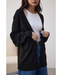 AZUL by moussy/ヘリンボーンニットカーディガン/505985739