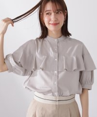 N Natural Beauty Basic/バンドカラーラッフルブラウス/505985802