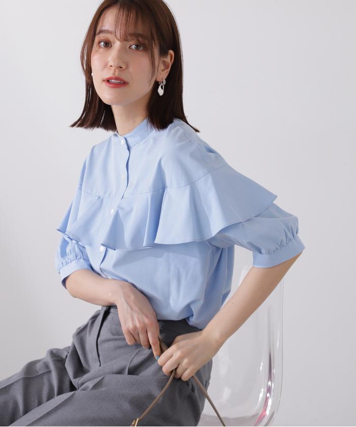 styling/（スタイリング）の「ラッフルティペットブラウス