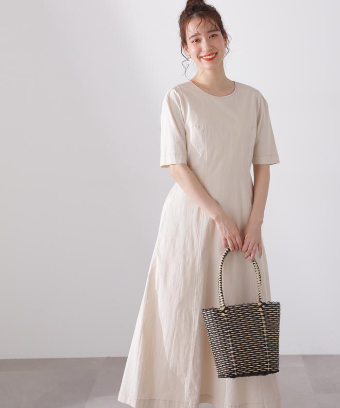 セール】バックリボンコットンワンピース《S Size Line