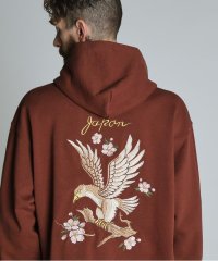 Schott/EMB. CHERRY BLOSSOM JAPAN EAGLE HOODED SWEAT/チェリーブロッサム ジャパンイーグル パーカー/505985873