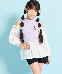 ANAP KIDS/プチ ハイネック 肩あき リブ 異素材 コンビ トップス/505986528