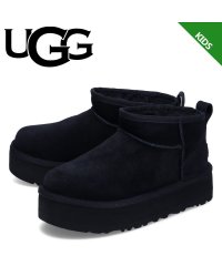 UGG/UGG アグ ウルトラミニ プラットフォーム ムートンブーツ クラシック キッズ 厚底 KIDS CLASSIC ULTRA MINI PLATFORM ブラッ/505986683