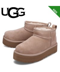 UGG/UGG アグ ウルトラミニ プラットフォーム ムートンブーツ クラシック キッズ 厚底 KIDS CLASSIC ULTRA MINI PLATFORM ベージ/505986685