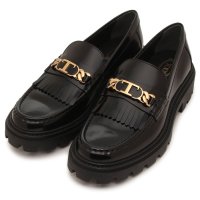 TODS/トッズ ローファー オックスフォード フリンジ ローファー Tチェーン ブラック レディース TODS XXW08J0GF80 SHA B999/505987397